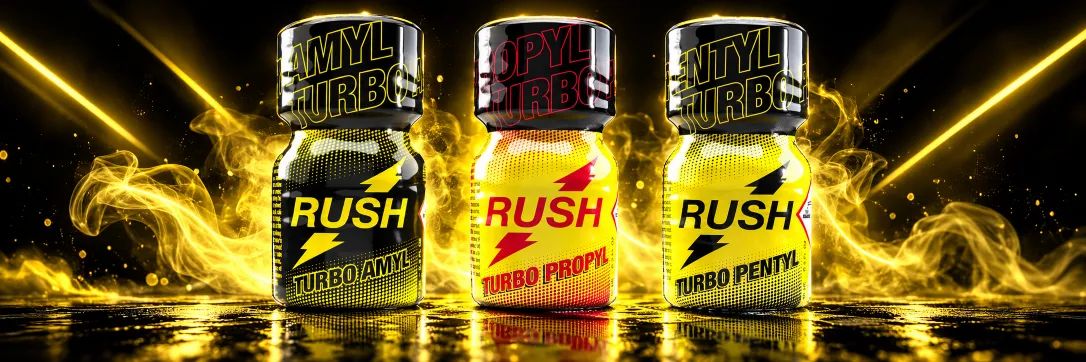 Rush Turbo Amyl, Turbo Propyl and Turbo Pentyl leather cleaner bottles